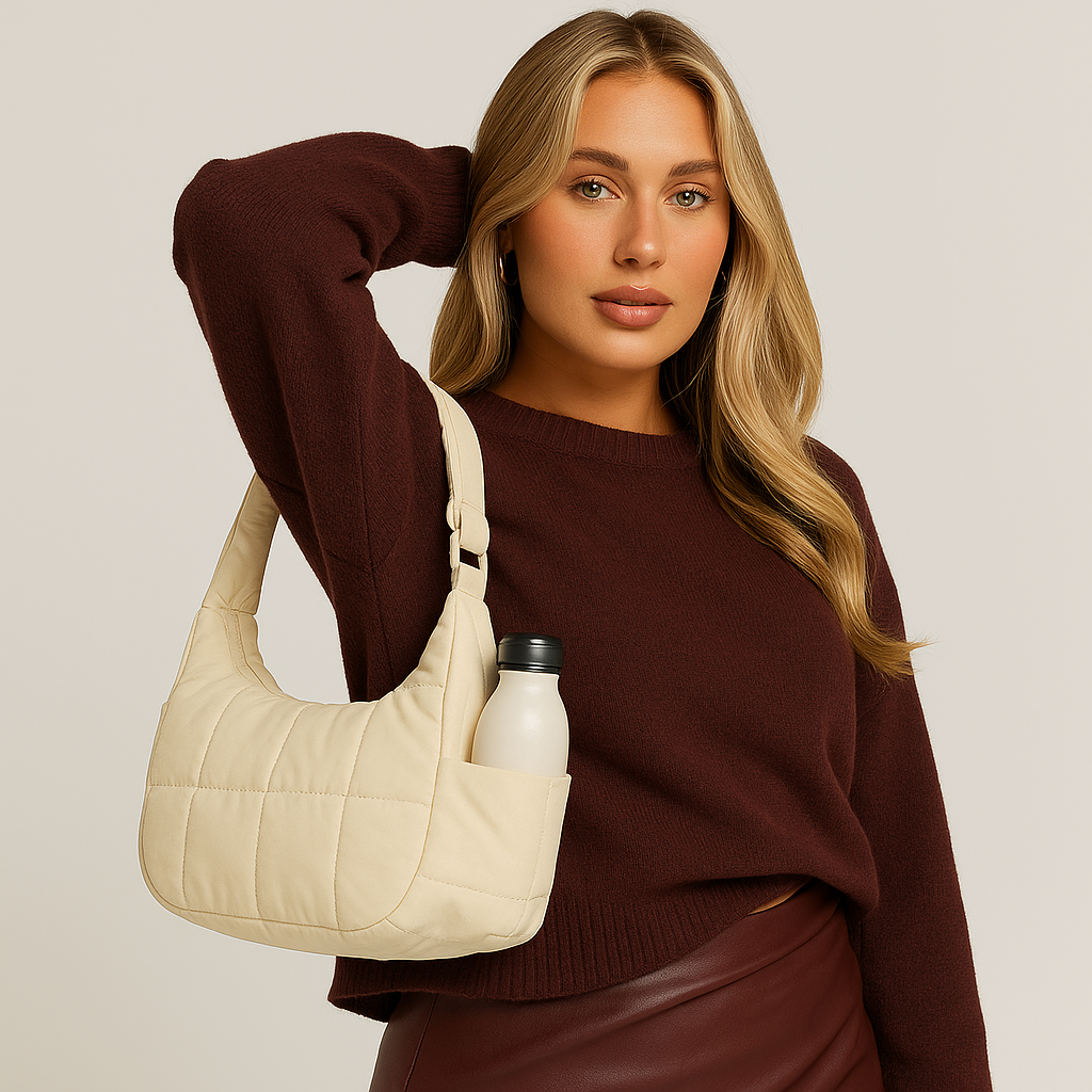 Crescent Shoulder Puffer Bag