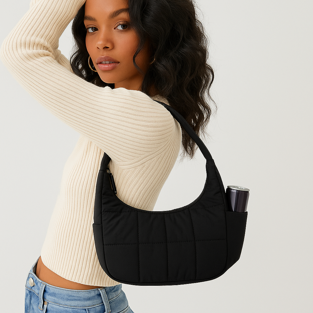 Crescent Shoulder Puffer Bag