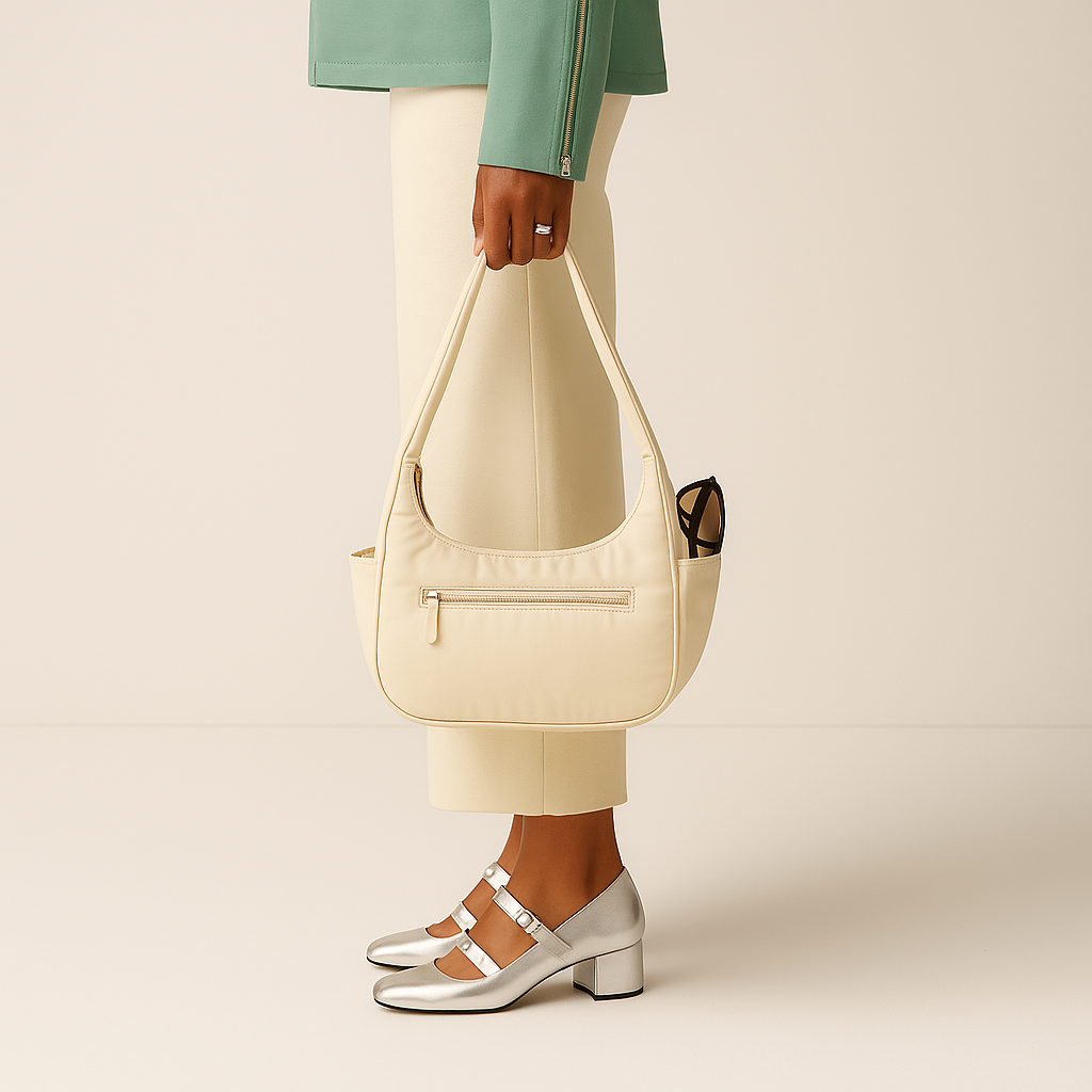 Crescent Shoulder Puffer Bag