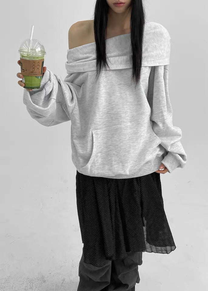 Oversized Foldover Hoodie