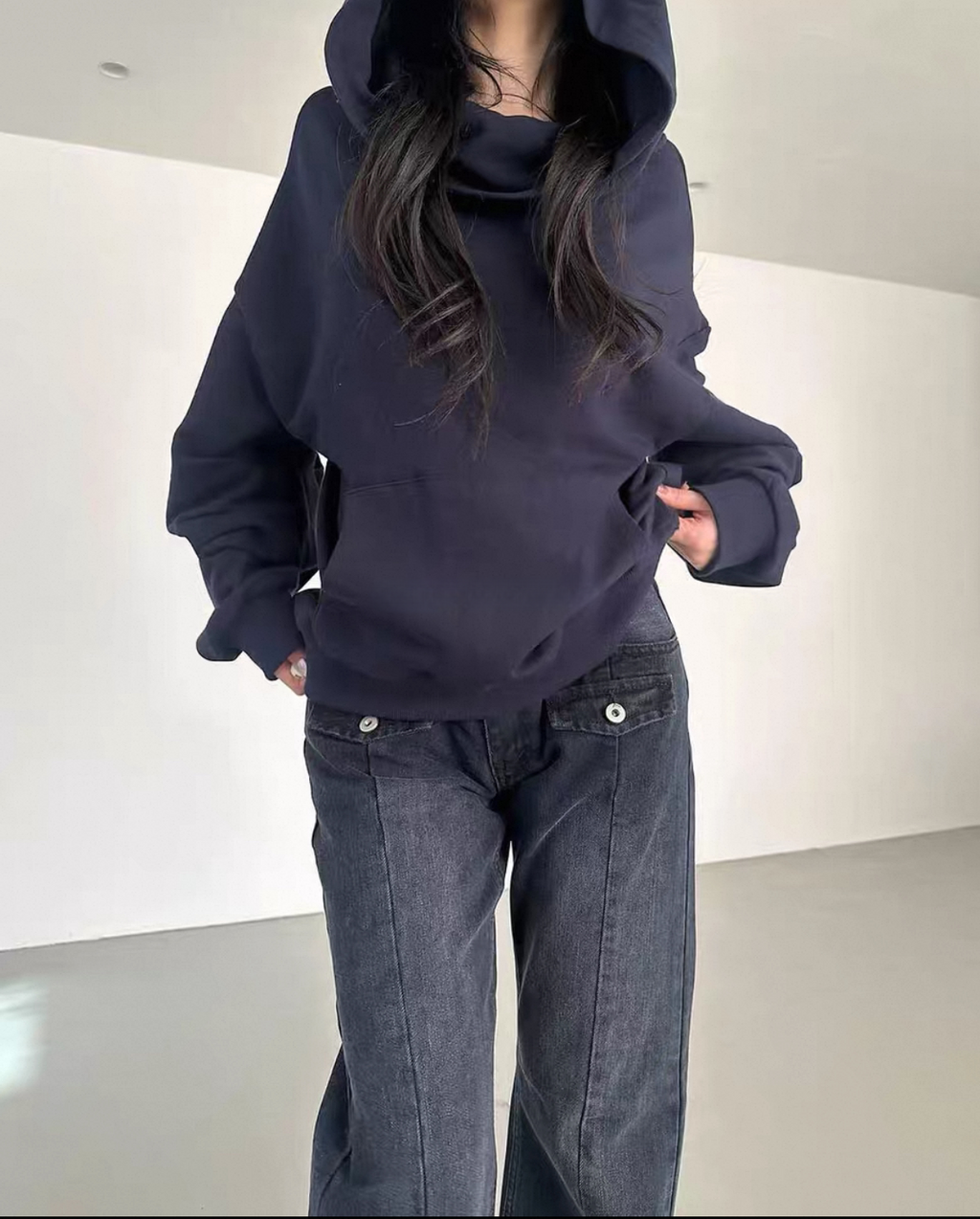 Oversized Foldover Hoodie