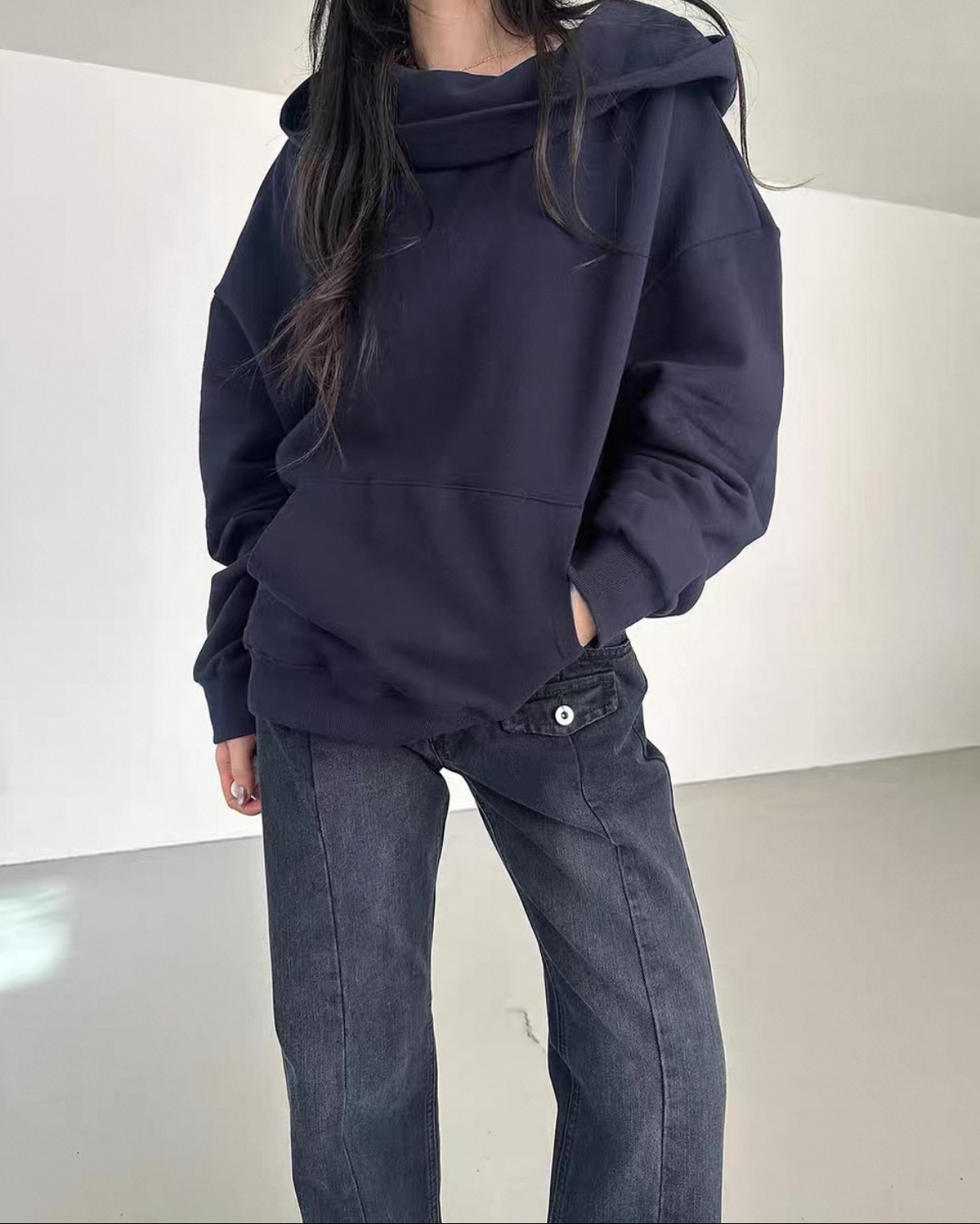 Oversized Foldover Hoodie