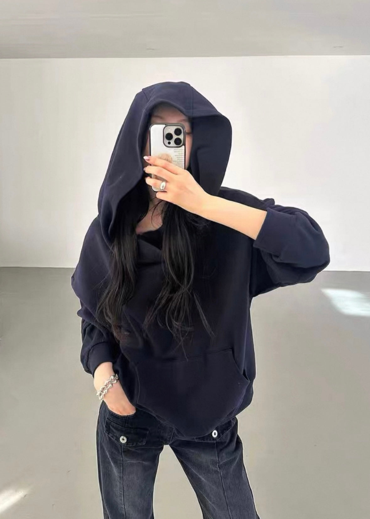 Oversized Foldover Hoodie