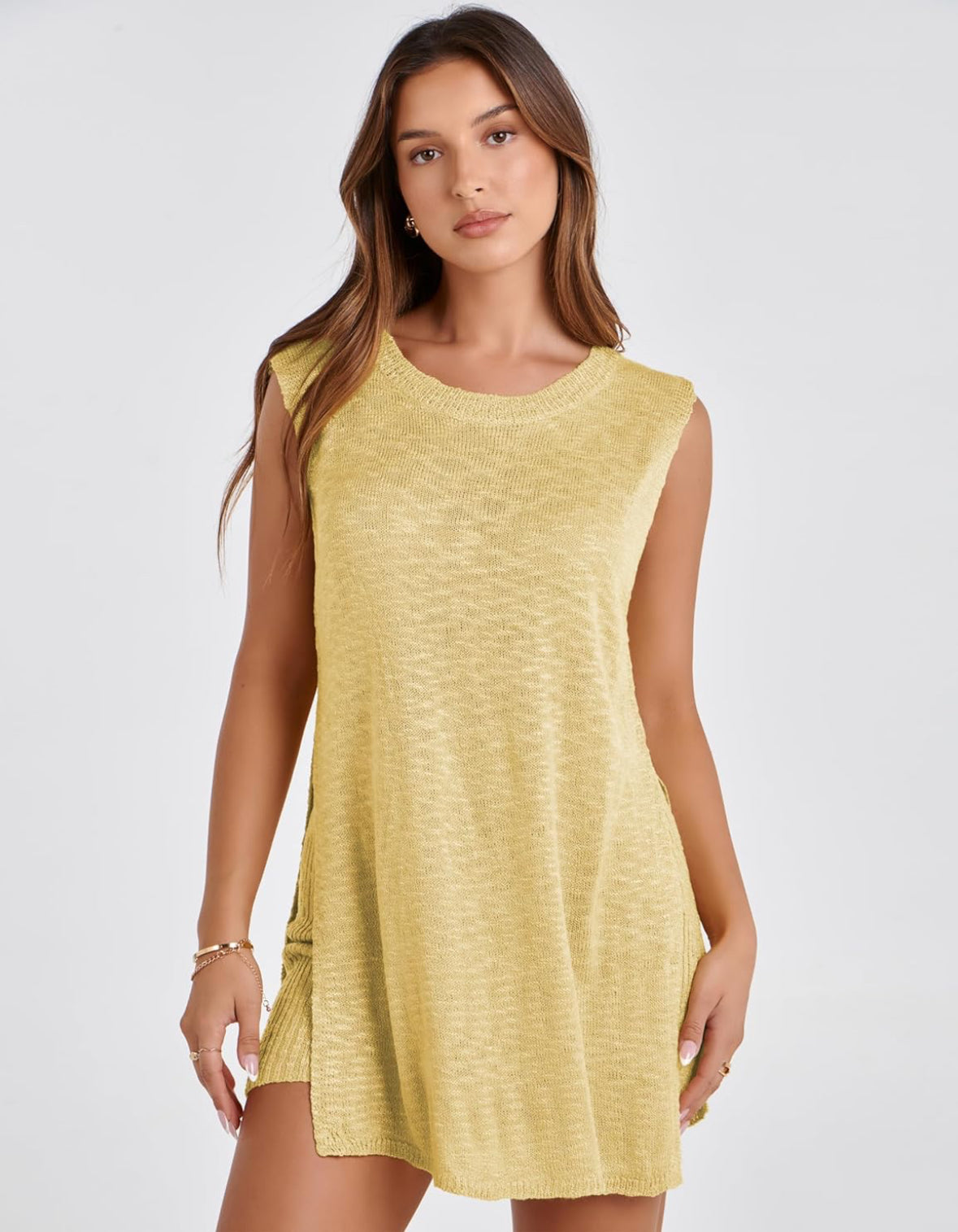 Sleeveless Tunic Top & Shorts Matching Set